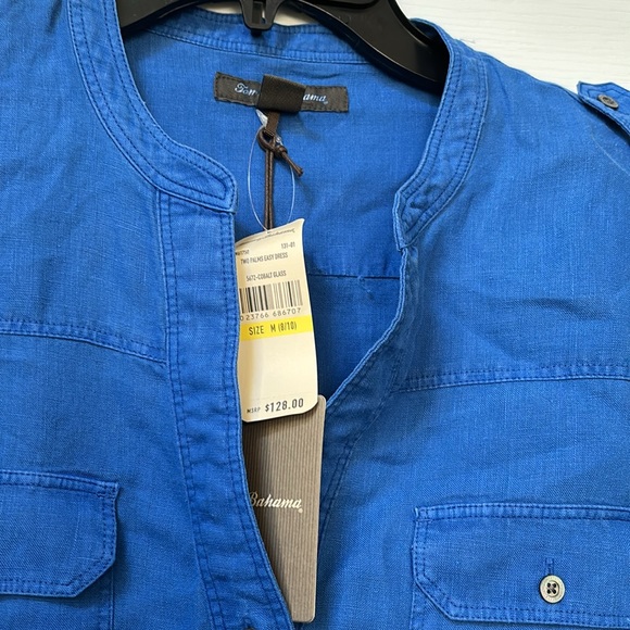 Tommy Bahama Linen Dress M Blue - Picture 3 of 5